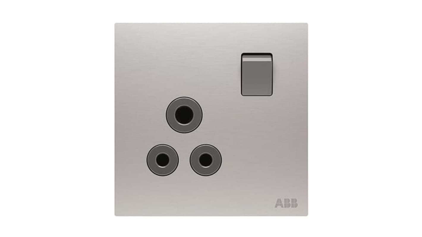 ABB Silver Electrical Socket, 2 Poles, 5A