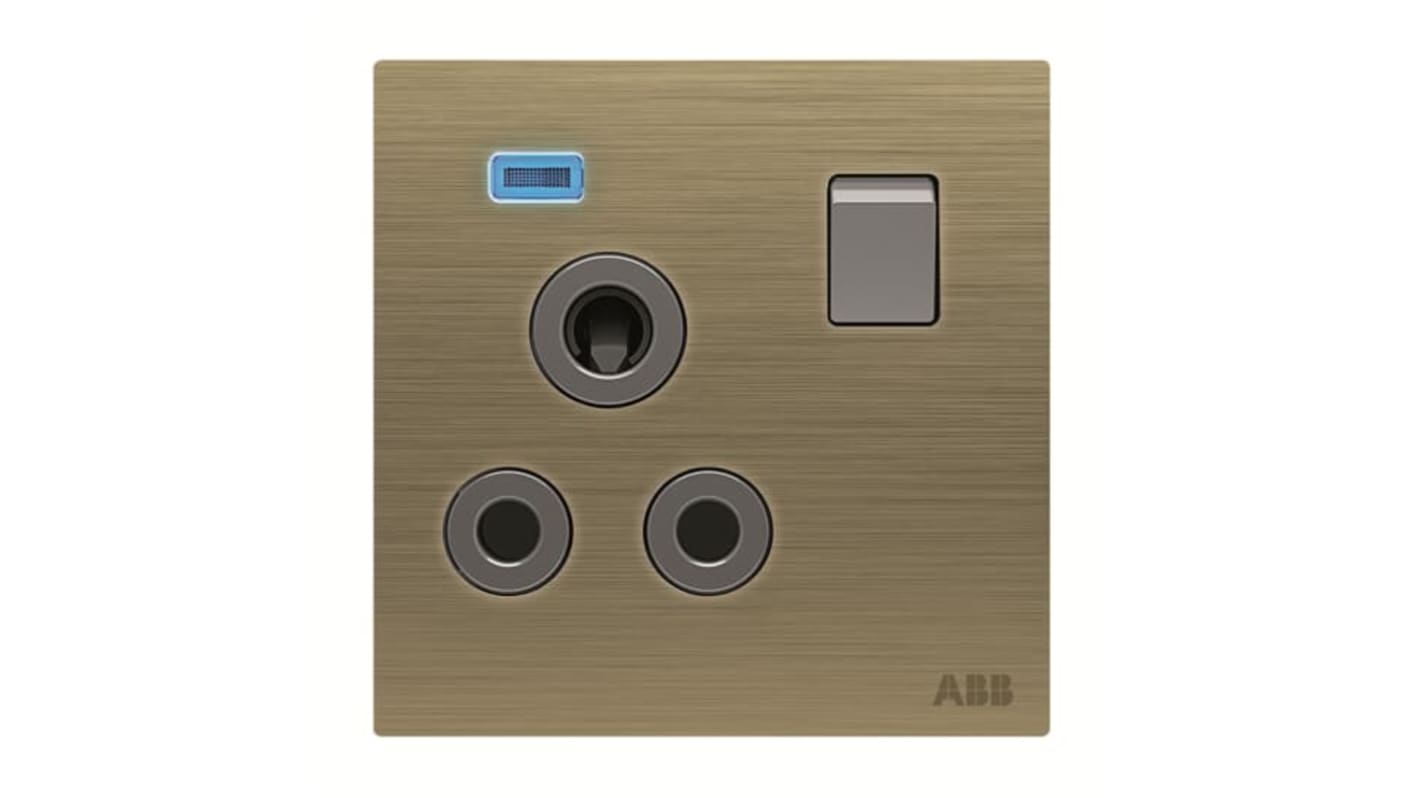 Presa elettrica, ABB 2CLA623779N1601, 15A, Oro, Montaggio a filo