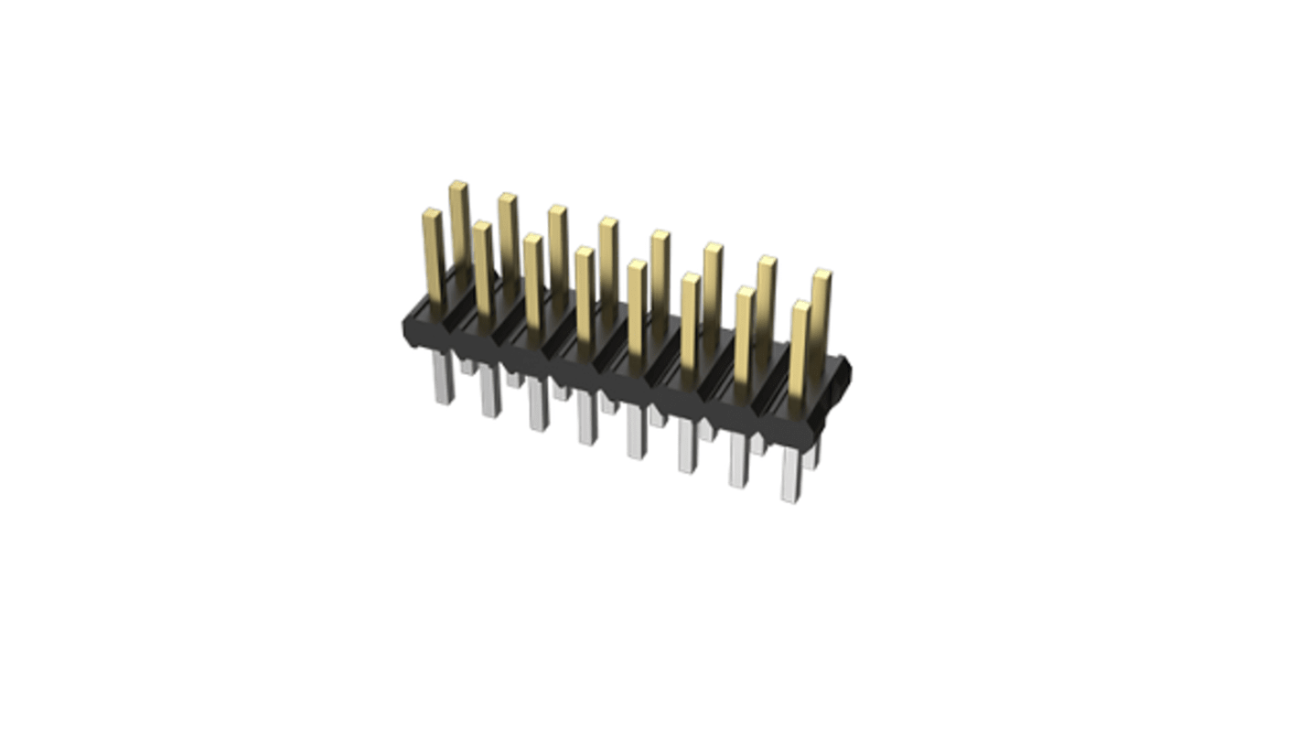 Amphenol Communications Solutions Minitek Series Through Hole Pin Header, 8 Contact(s), 2.0mm Pitch, 2 Row(s),