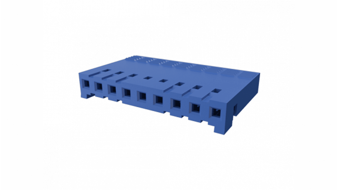 Amphenol ICC Crimp Connector Housing, 2.54mm Pitch, 9 Way, 1 Row