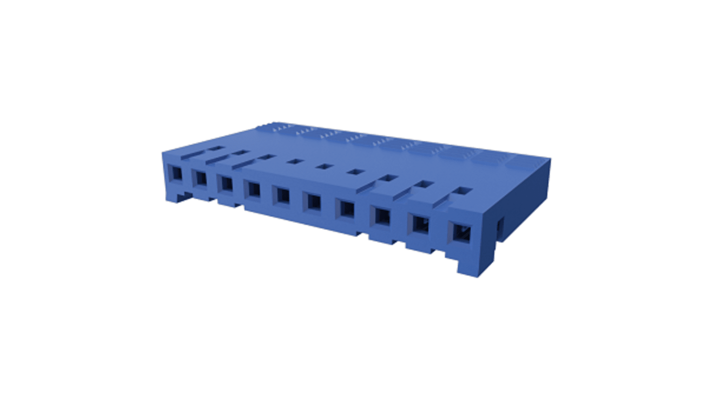 Amphenol ICC Crimp Connector Housing, 2.54mm Pitch, 10 Way, 1 Row