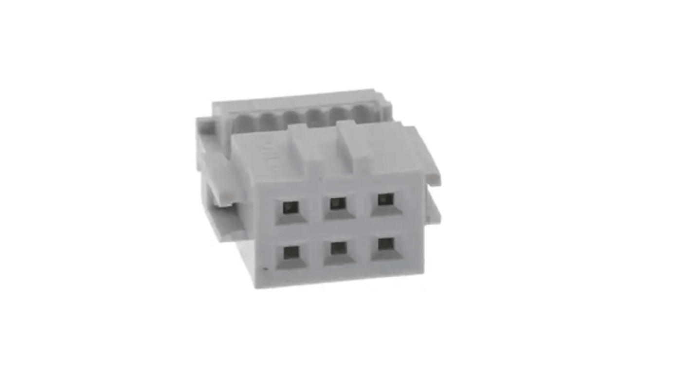 Amphenol Communications Solutions IDC连接器, 母座, 6p, 2.54mm间距, 2排, SMT安装