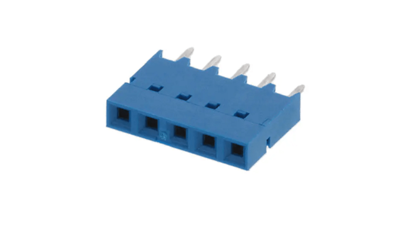 Amphenol Communications Solutions Surface Mount PCB Socket, 5-Contact, 1-Row, 2.54mm Pitch