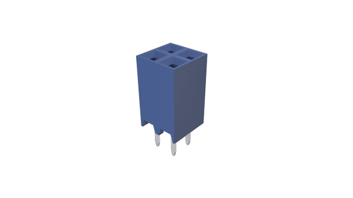 Amphenol ICC Leiterplattenbuchse 4-polig / 2-reihig, Raster 2.54mm