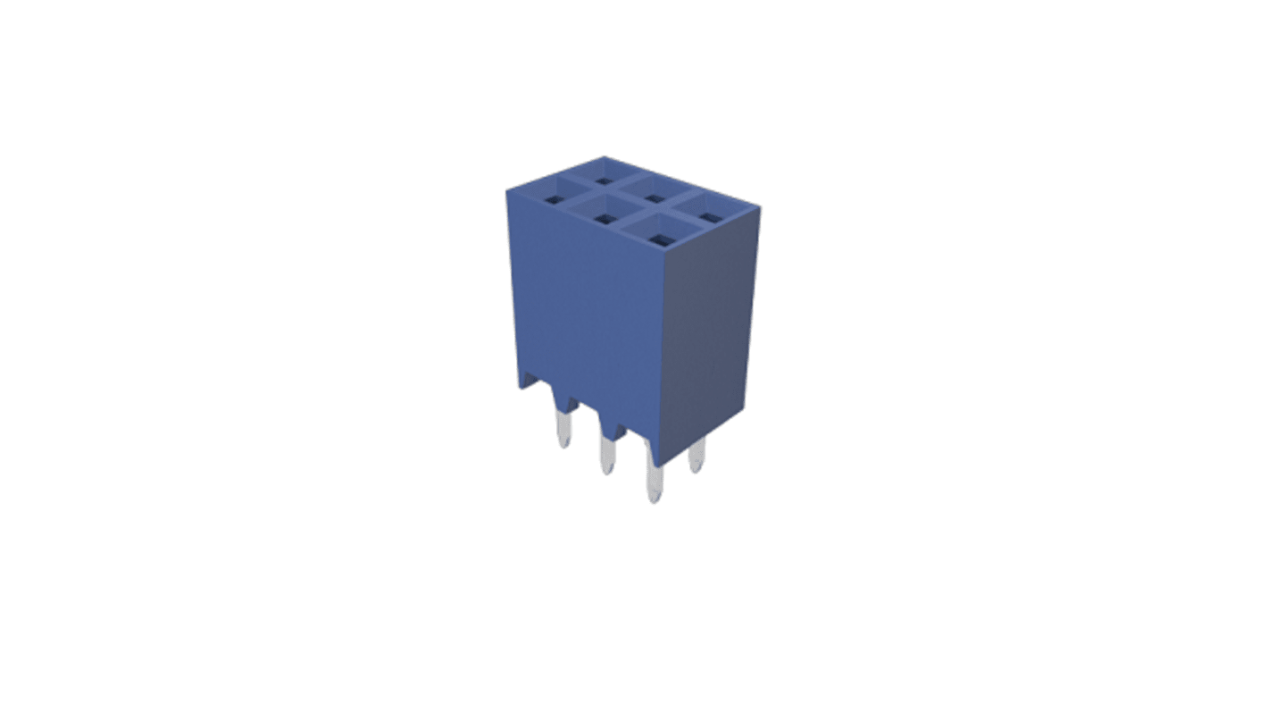Gniazdo PCB 6 -pinowe 2 -rzędowe raster: 2.54mm Paska gniazdowa SMD