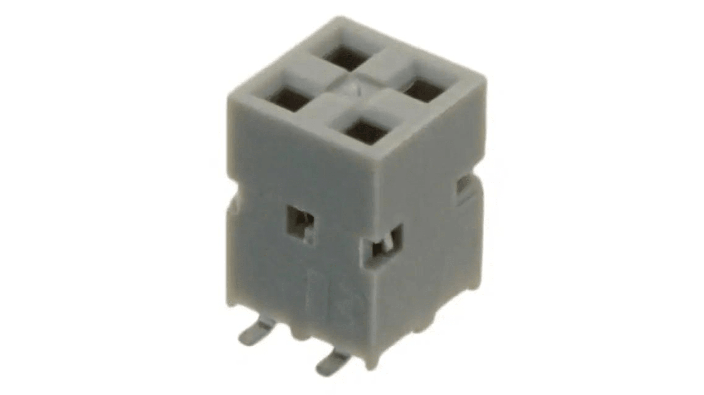 Amphenol Communications Solutions Surface Mount PCB Socket, 4-Contact, 2-Row, 2.54mm Pitch
