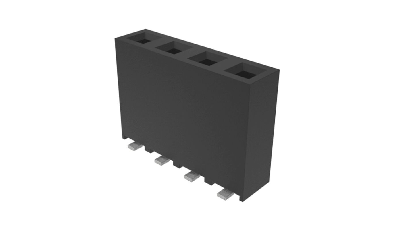 Amphenol ICC 基板接続用ソケット 4 極 2.54mm 1 列 表面実装