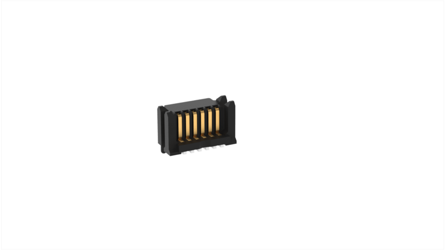 ERNI MicroStac Series Surface Mount PCB Header, 6 Contact(s), 0.8mm Pitch, 1 Row(s)