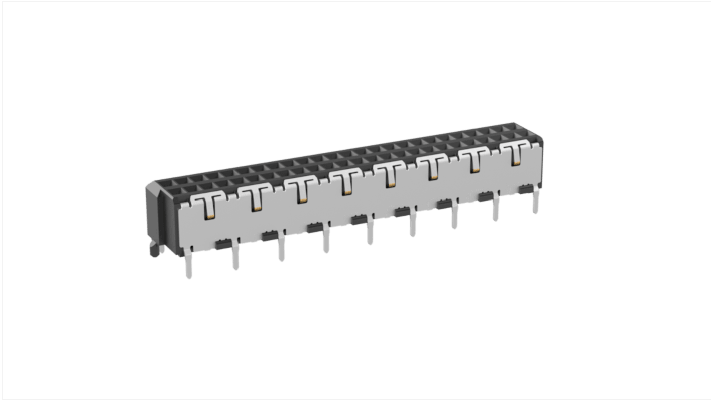 ERNI Surface Mount, Through Hole PCB Connector, 50-Contact, 2-Row, 1mm Pitch