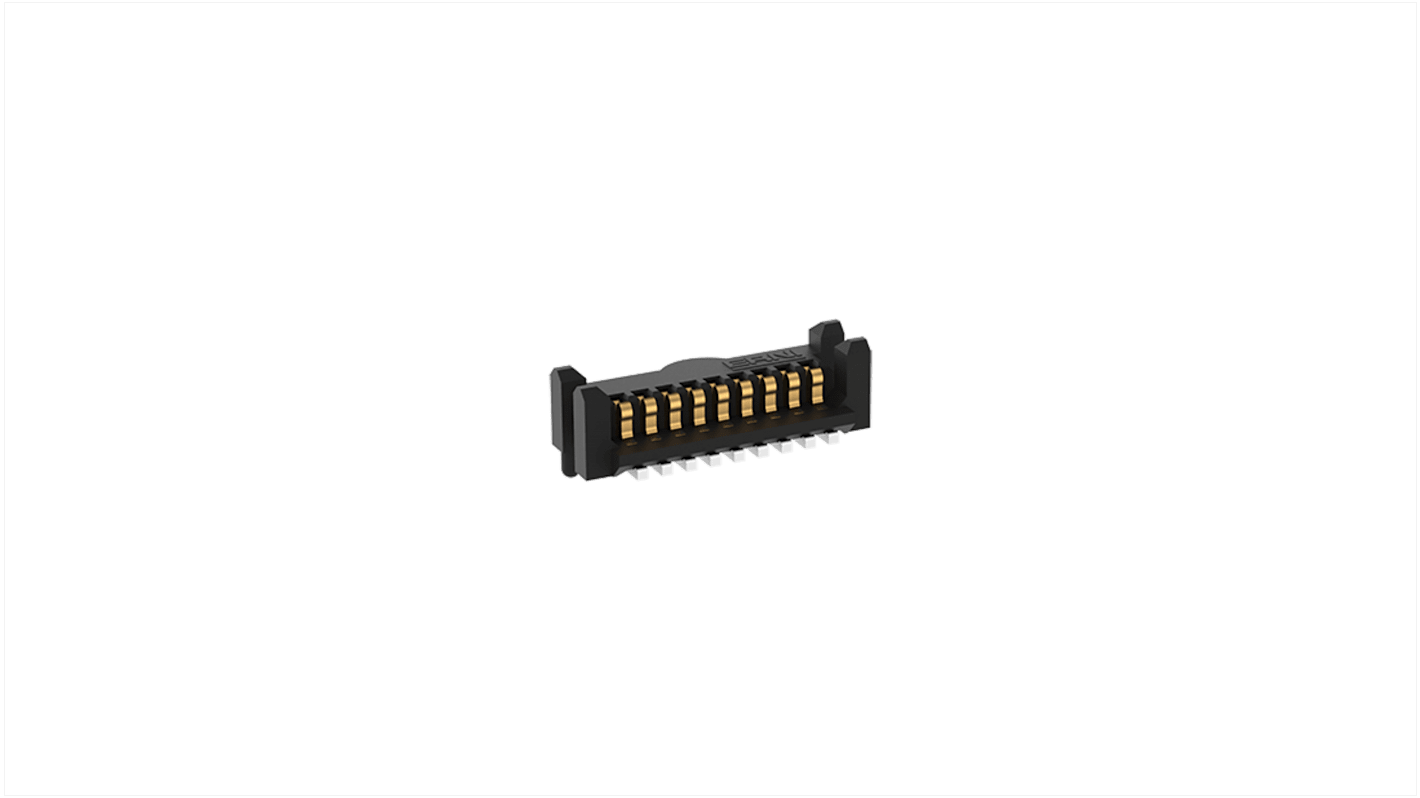 ERNI MicroStac Series Surface Mount PCB Header, 9 Contact(s), 0.8mm Pitch, 1 Row(s)