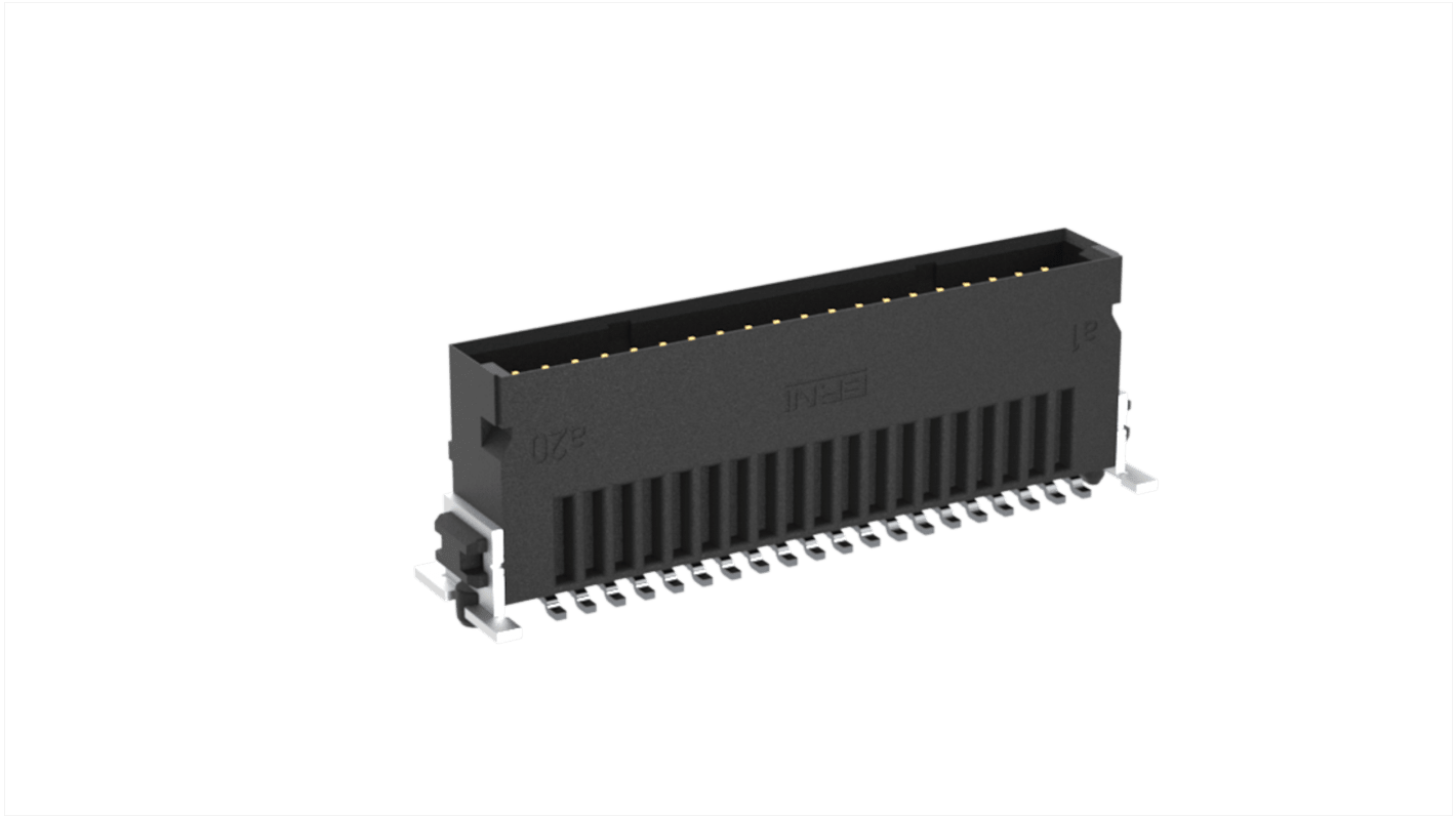 ERNI SMC Series Surface Mount PCB Header, 40 Contact(s), 1.27mm Pitch, 2 Row(s)