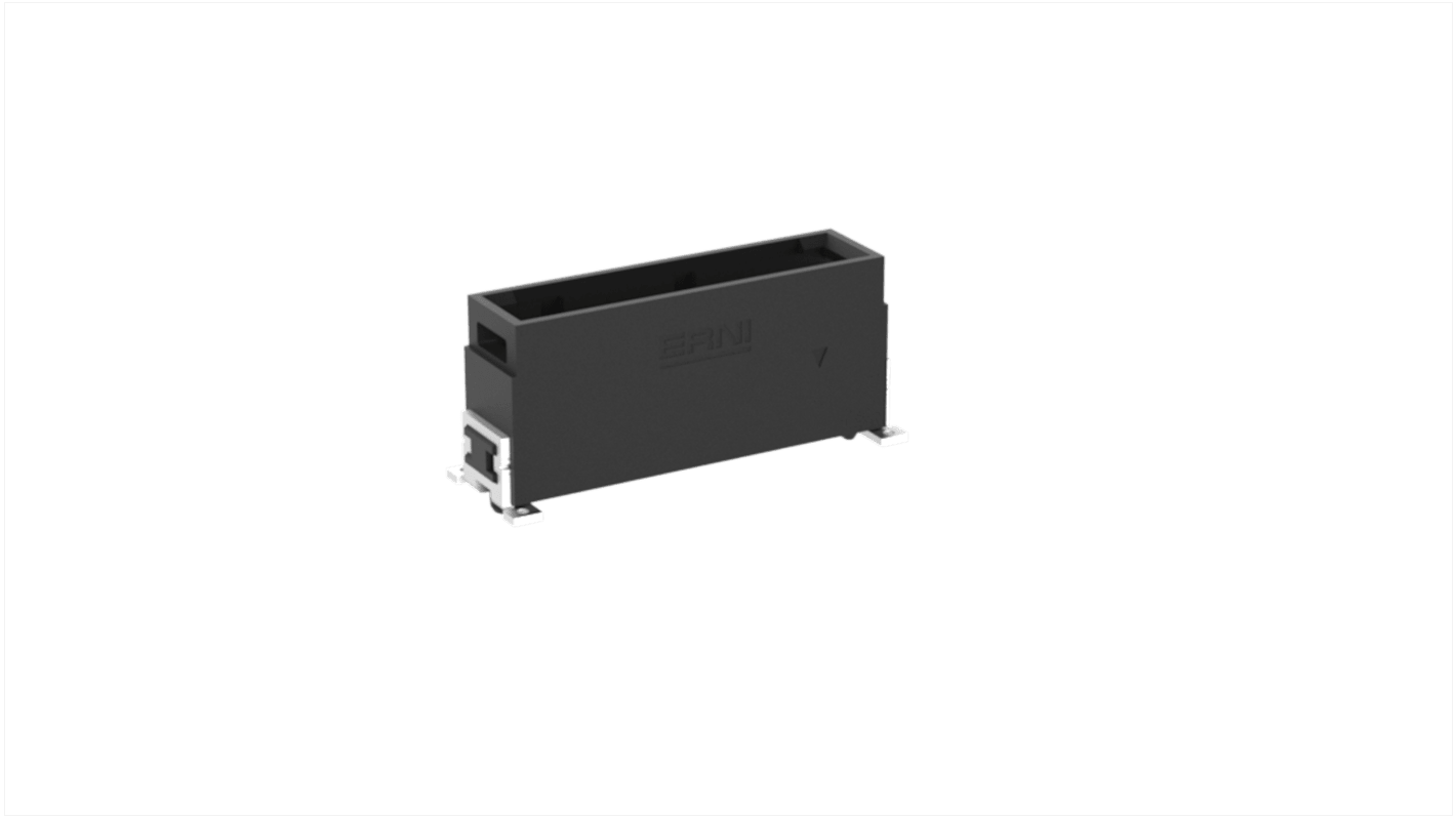 ERNI MaxiBridge Series Surface Mount PCB Header, 6 Contact(s), 2.54mm Pitch, 1 Row(s)