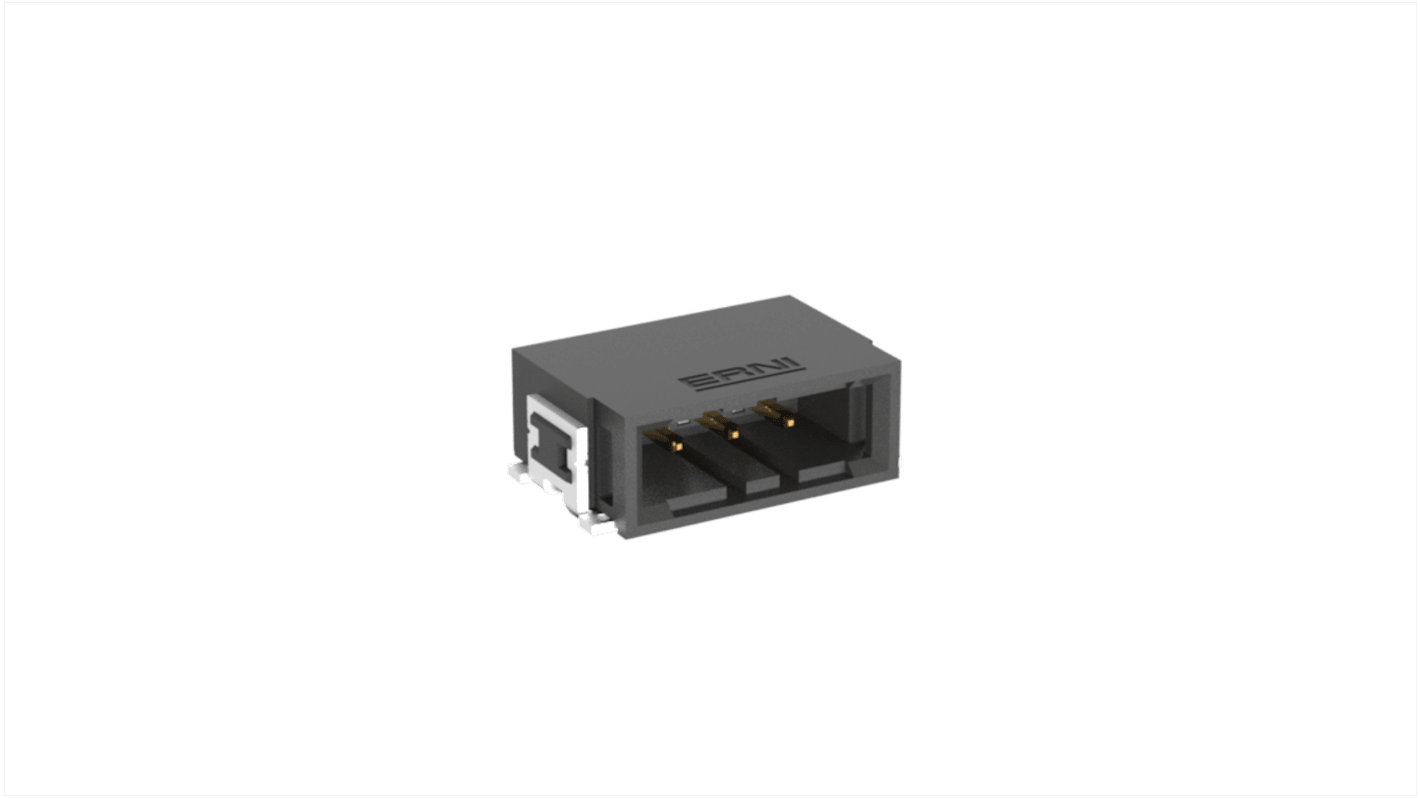 ERNI MaxiBridge Series Right Angle Surface Mount PCB Header, 3 Contact(s), 2.54mm Pitch, 1 Row(s)