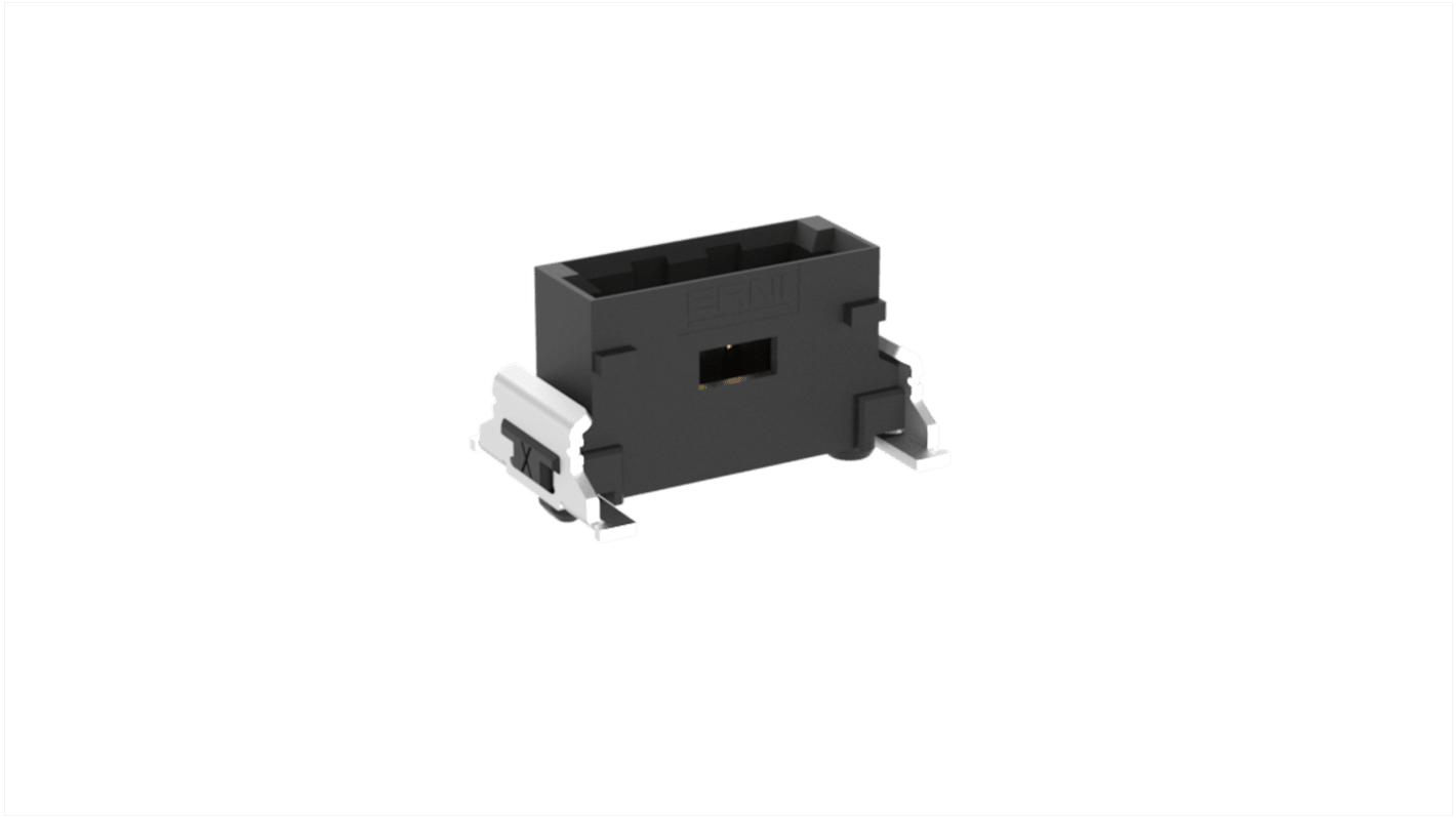 ERNI MiniBridge Series Surface Mount PCB Header, 4 Contact(s), 1.27mm Pitch, 1 Row(s)