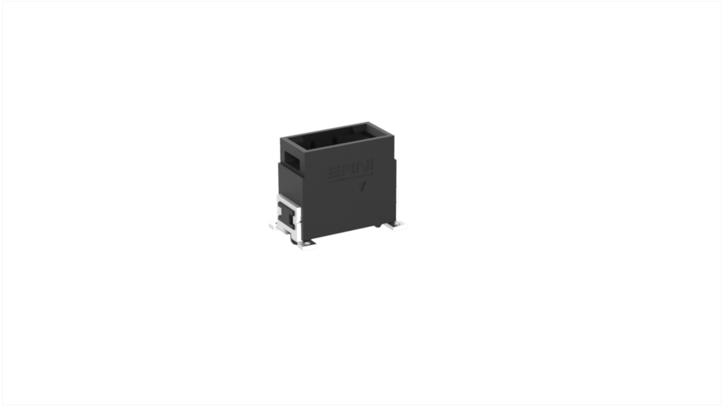 ERNI MaxiBridge Series Surface Mount PCB Header, 2 Contact(s), 2.54mm Pitch, 1 Row(s)