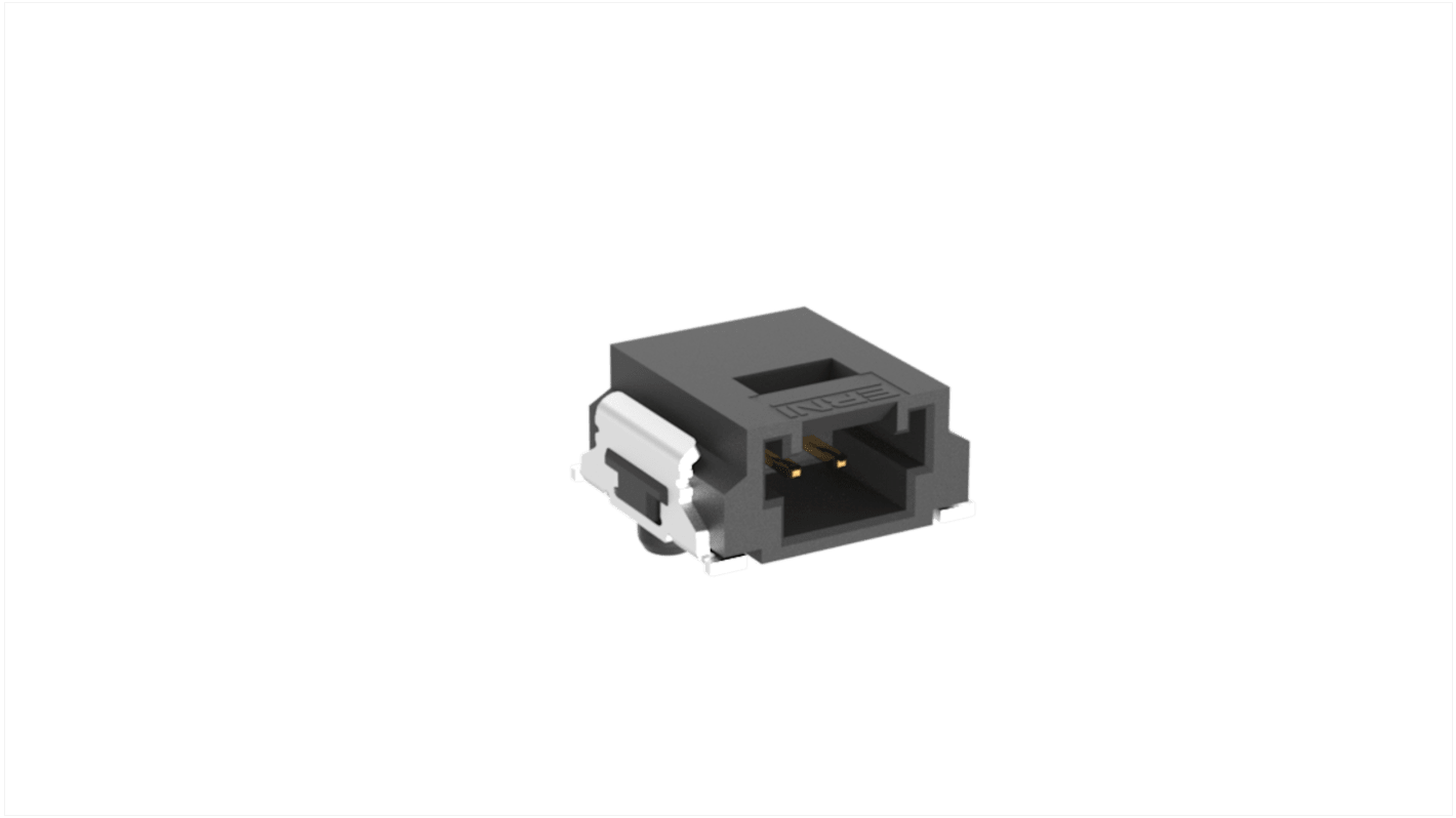Wtyk PCB 2-pinowe raster: 1.27mm -rzędowe ERNI Montaż powierzchniowy