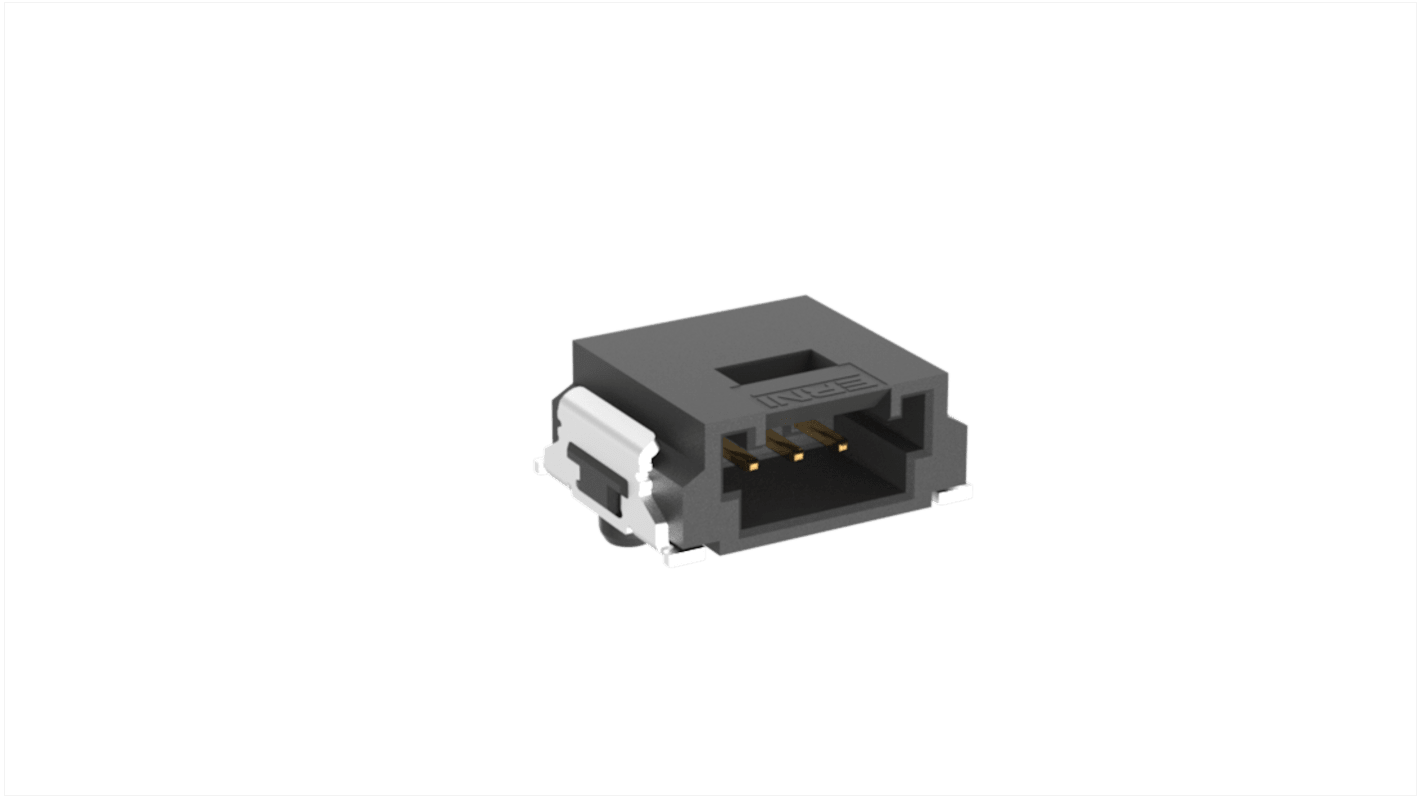 ERNI MiniBridge Series Right Angle Surface Mount PCB Header, 3 Contact(s), 1.27mm Pitch, 1 Row(s)