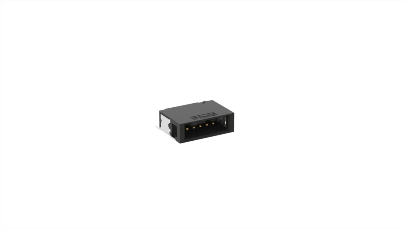 ERNI MicroBridge Series Right Angle Surface Mount PCB Header, 5 Contact(s), 1.27mm Pitch, 1 Row(s)