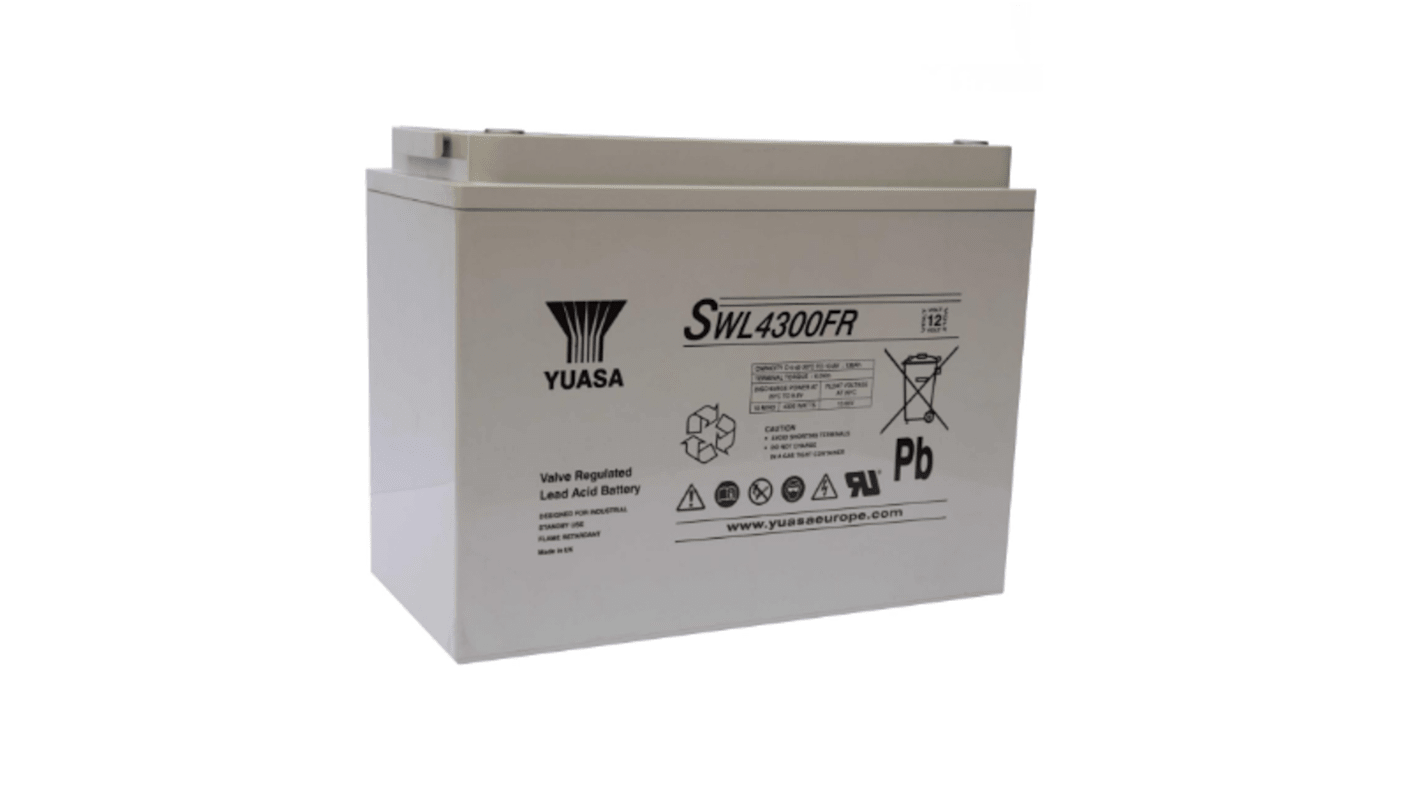 Yuasa SWL4300FR, 12V Blybatteri, VRLA Type, 140Ah