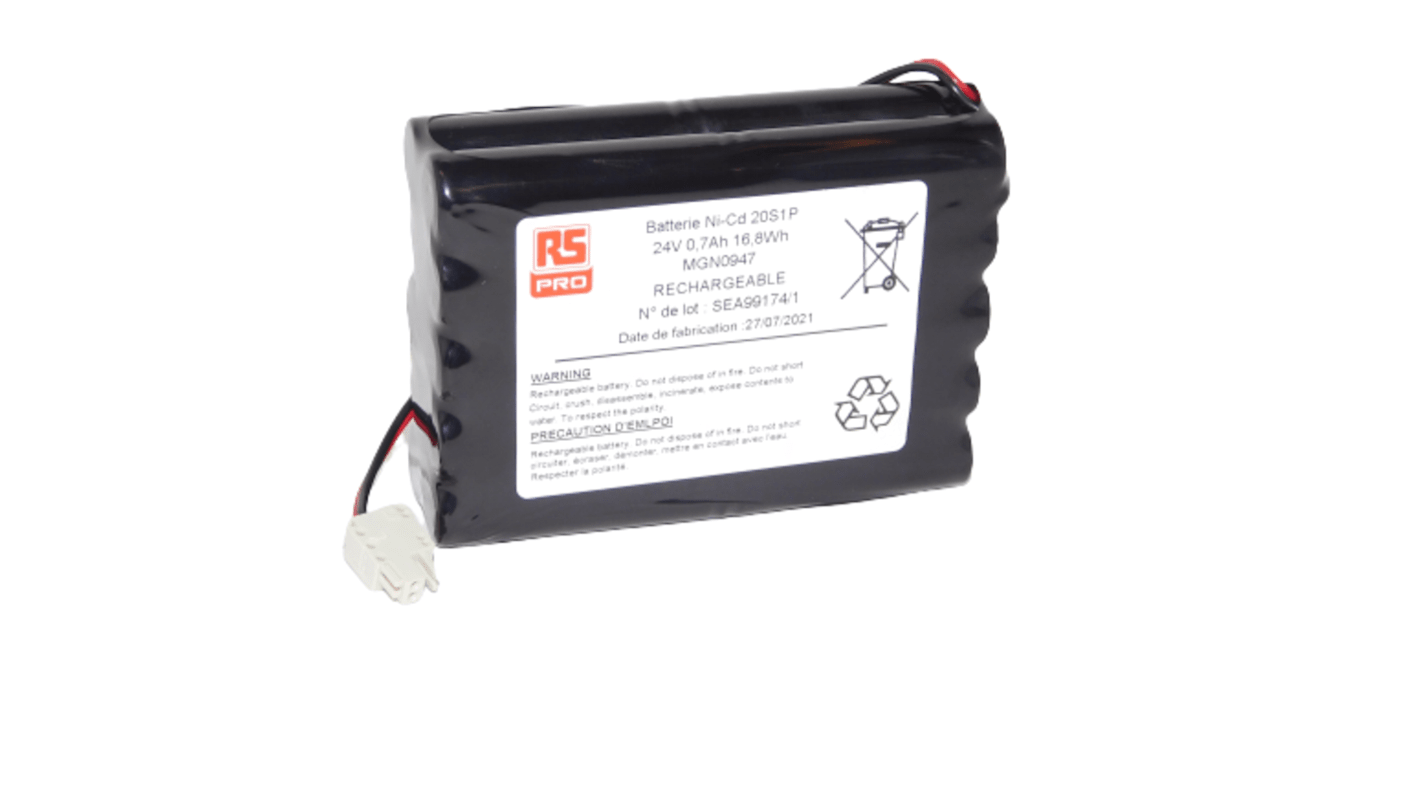 RS PRO RS PRO, 24V, AA, NiCd Rechargeable Battery, 700mAh