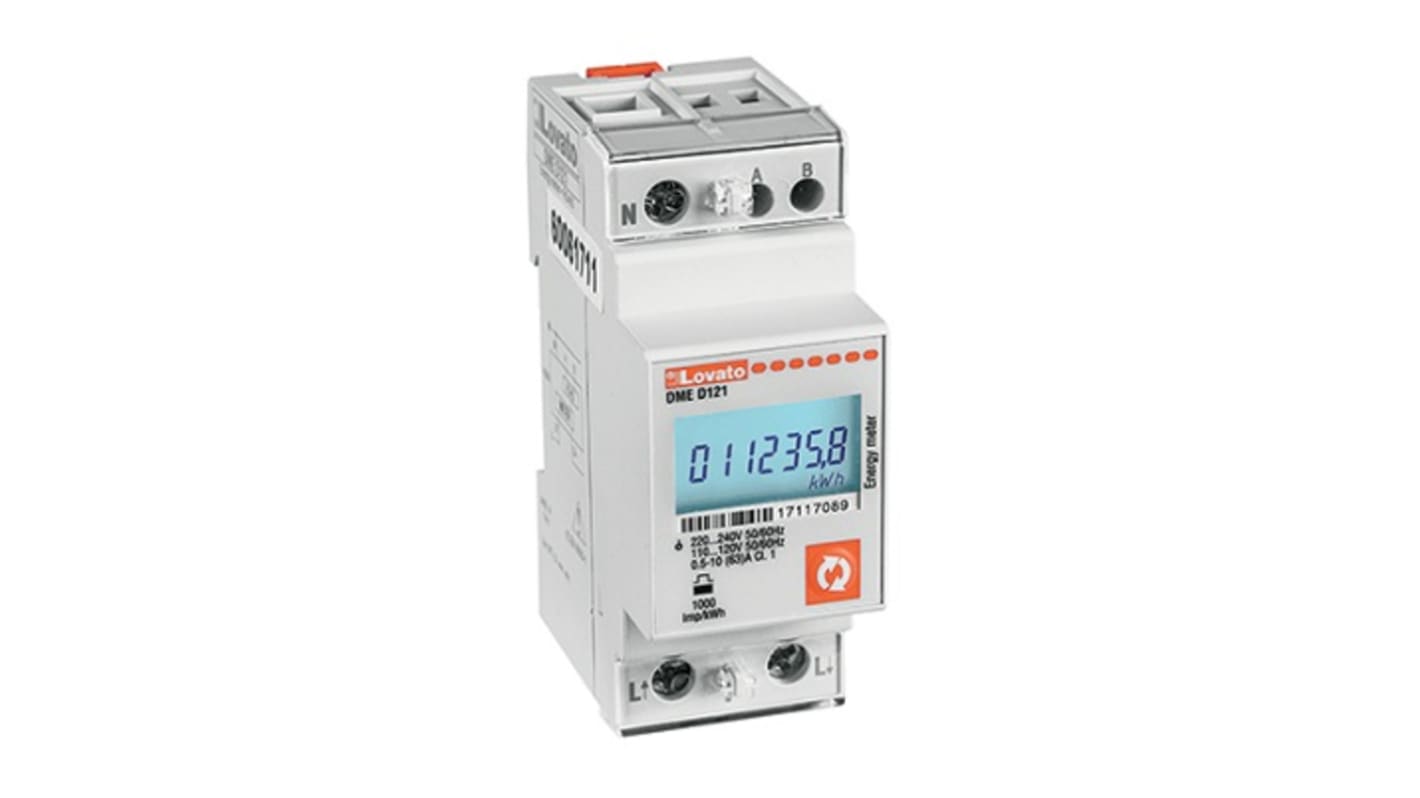 Contatore di energia Lovato, DMED, monofase fasi, display LCD a 7 cifre