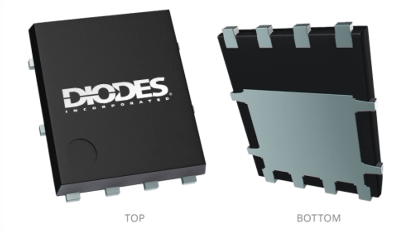 Dual N-Channel MOSFET, 44 A, 60 V, 8-Pin PowerDI5060-8 Diodes Inc DMT69M9LPDW-13