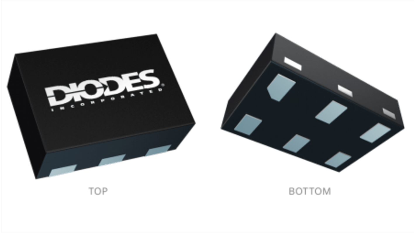 DiodesZetex 低功耗比较器芯片, X2-DFN1410-6, 贴片安装, 单电源