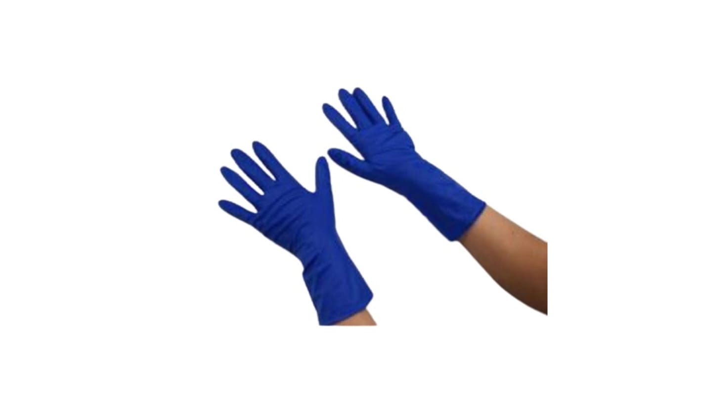 Pro Fit Blue Nitrile Abrasion Resistant, Chemical Resistant Gloves, Size 10