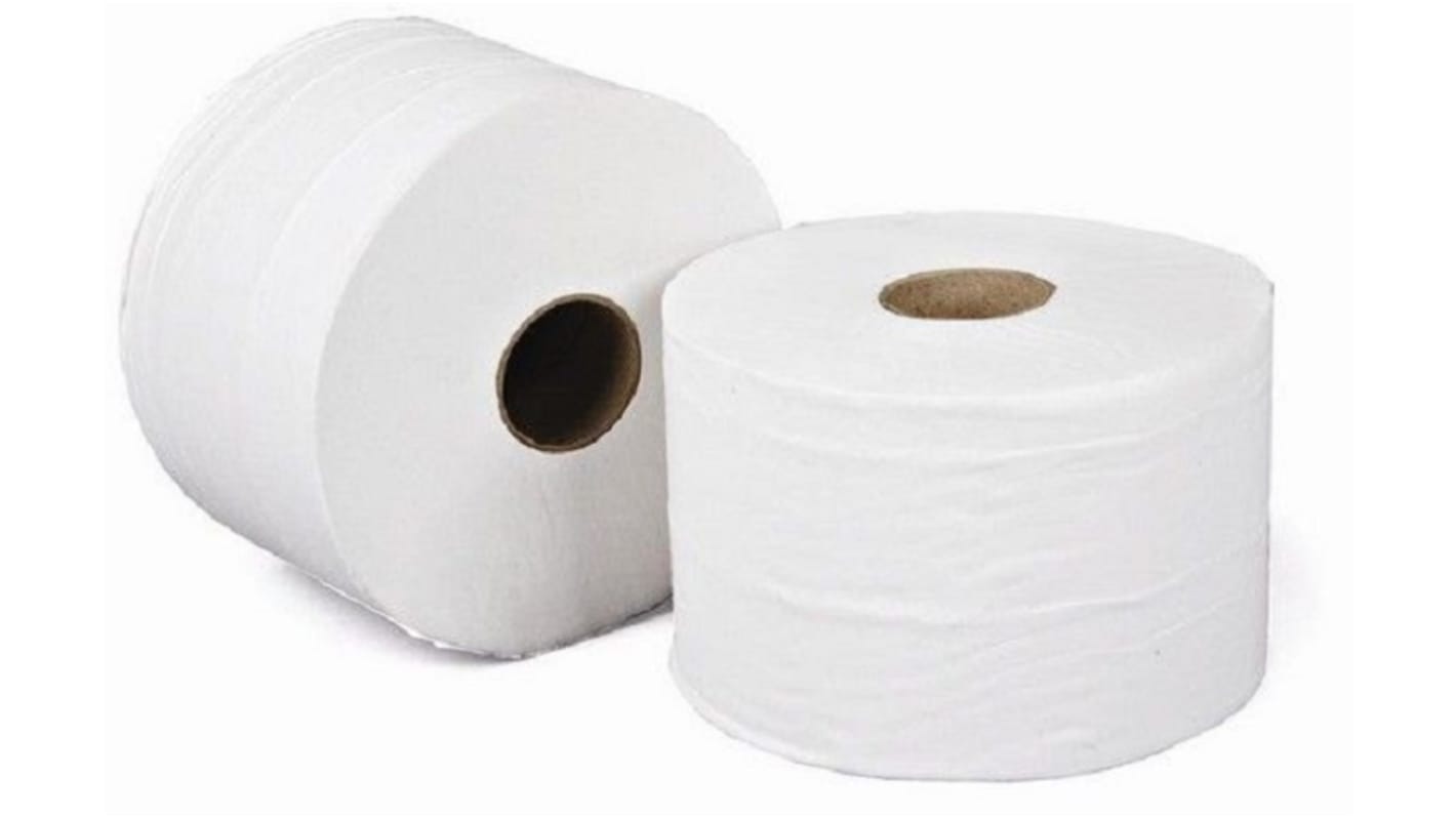RS PRO 24 ruller med Toiletpapir, 2 lag Almindelig