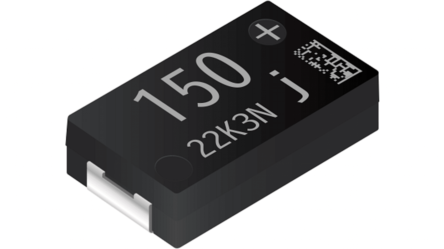 Panasonic 150μF Surface Mount Polymer Capacitor, 6.3V