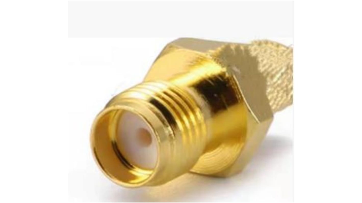 RS PRO Buchse Koaxialsteckverbinder SMA-Steckverbinder, Kabelmontage Crimp-Anschluss, für RG58/U-Kabel, 50Ω, Gerade