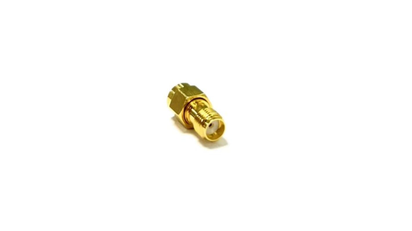 RS PRO Straight 50Ω Coaxial Adapter SMA Plug to SMA Socket 6GHz