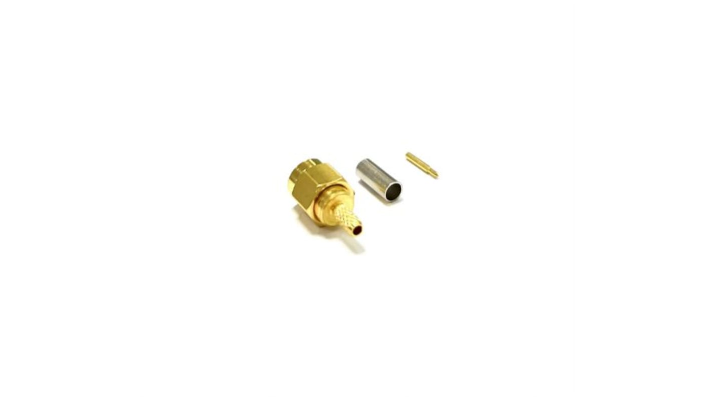 RS PRO, Plug Cable Mount SMA Connector, 50Ω, Crimp Termination, Straight Body
