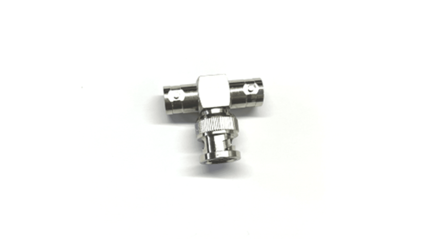 RS PRO Tee 75Ω Coaxial Adapter BNC Plug to BNC Socket 1GHz
