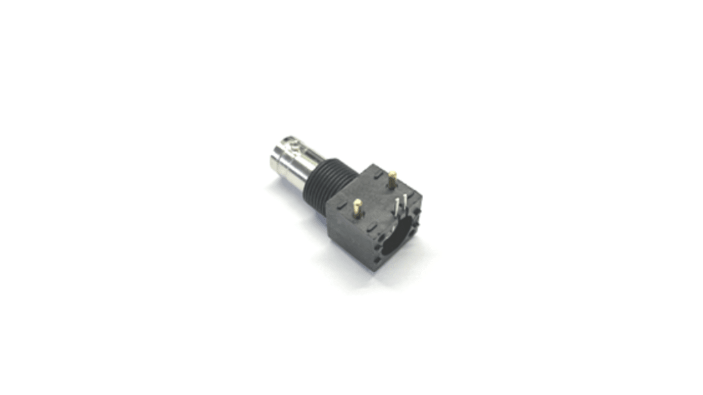 RS PRO Buchse Koaxialsteckverbinder BNC-Steckverbinder, PCB, für Koaxial-Kabel, 75Ω, gewinkelt