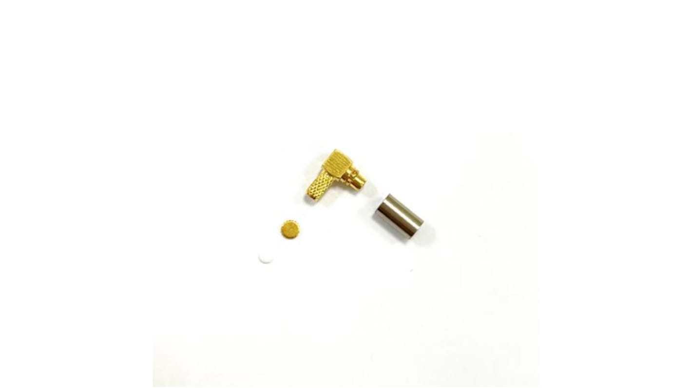 RS PRO, Jack Cable Mount MMCX Connector, 50Ω, Crimp Termination, Right Angle Body