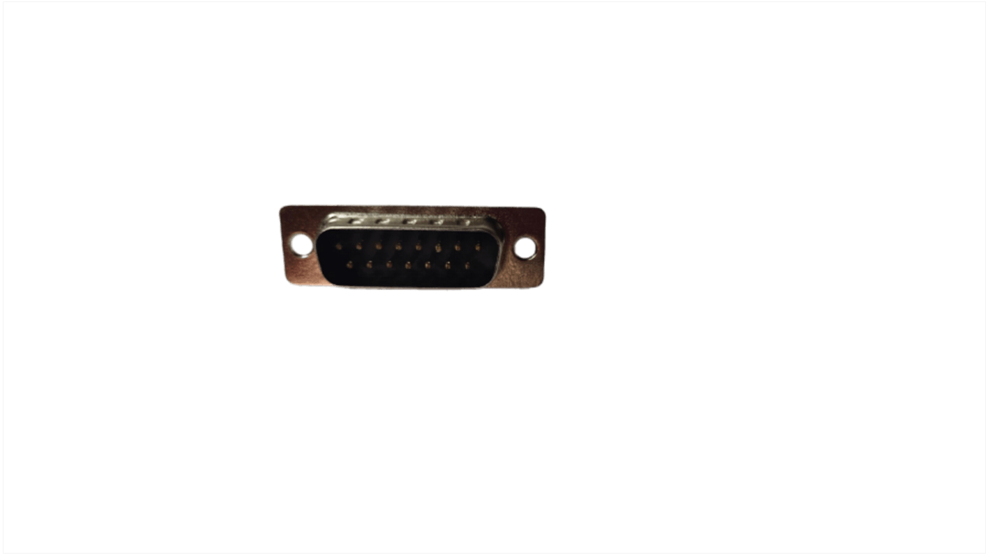 RS PRO 15 Way Panel Mount D-sub Connector Plug, 2.77mm Pitch, with Screw