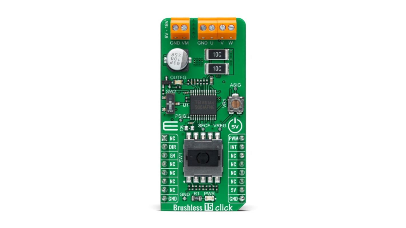 MikroElektronika Brushless 15 Click BLDC Motor for TB9061AFNG for MikroBUS