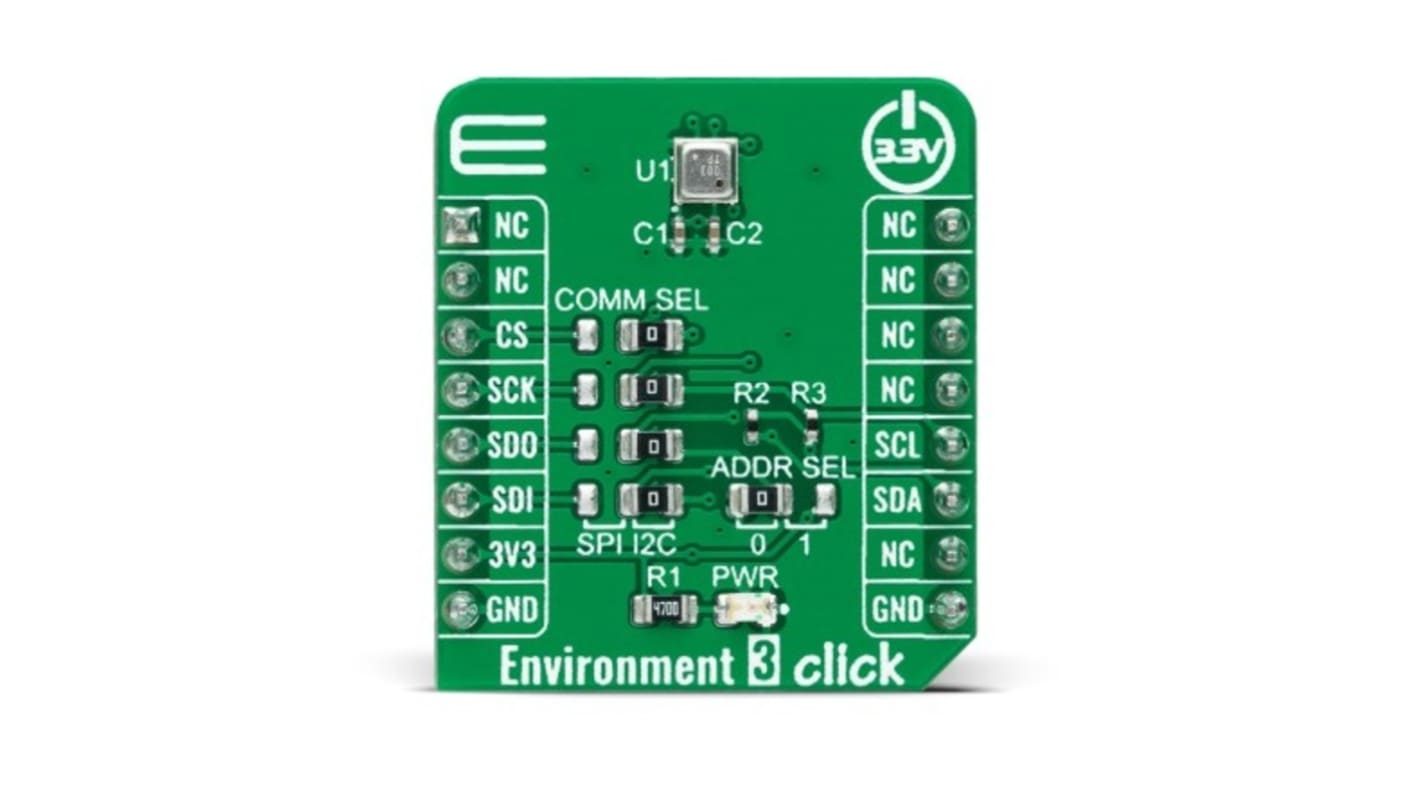 MikroElektronika Environment 3 Click Humidity Sensor, Pressure Sensor, Temperature Sensor Add On Board for BME688