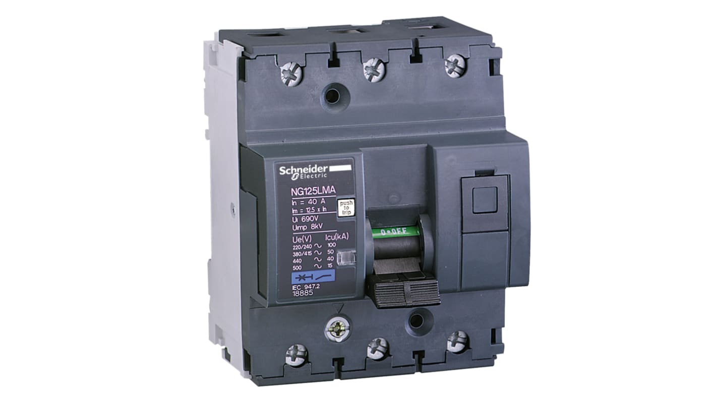 Schneider Electric Acti 9 MCB, 3P, 10A, Type MA