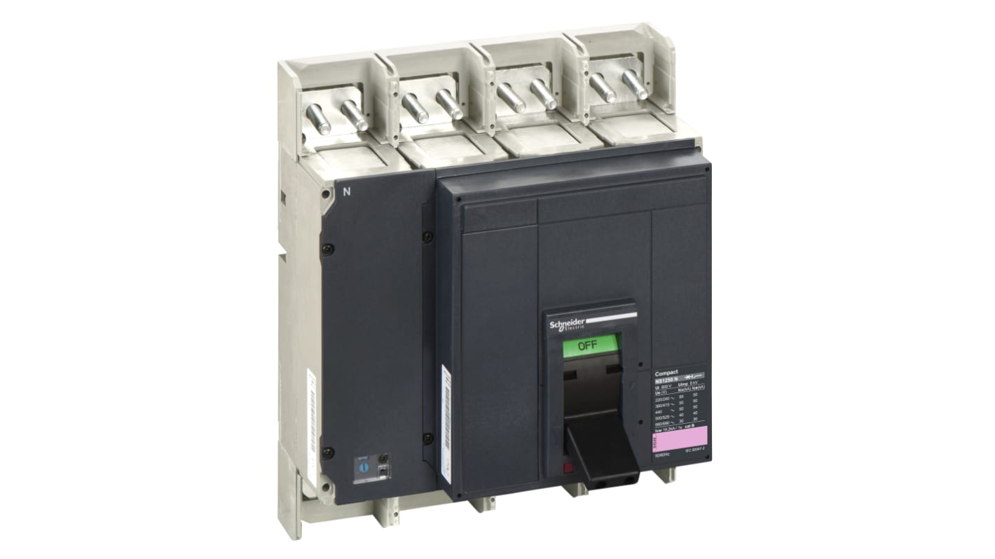 MCCB Schneider Electric, 4 Polos, 1.25kA, Montaje fijo, Compacto