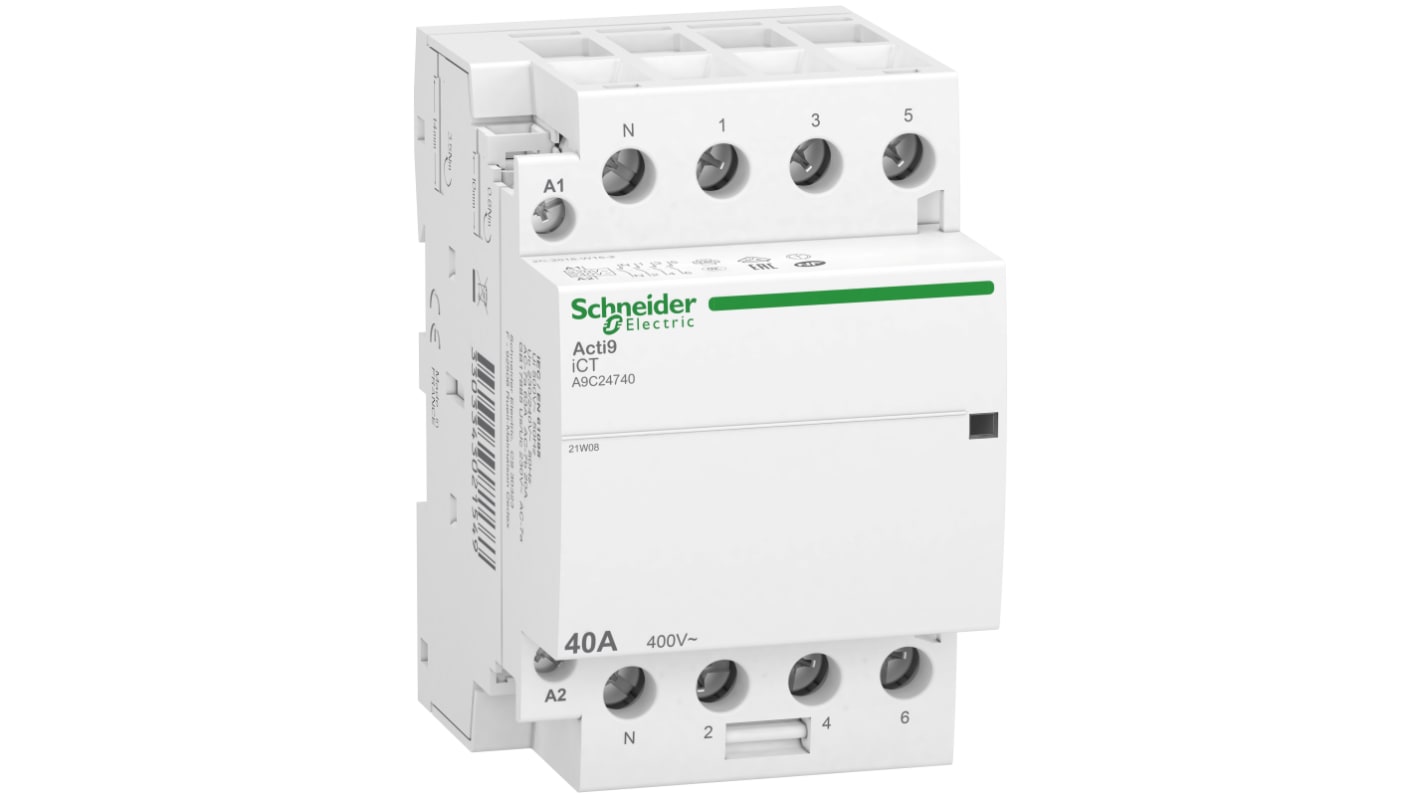 Stycznik 240 V AC Schneider Electric styki: 4 40 A 4NO A9C24740
