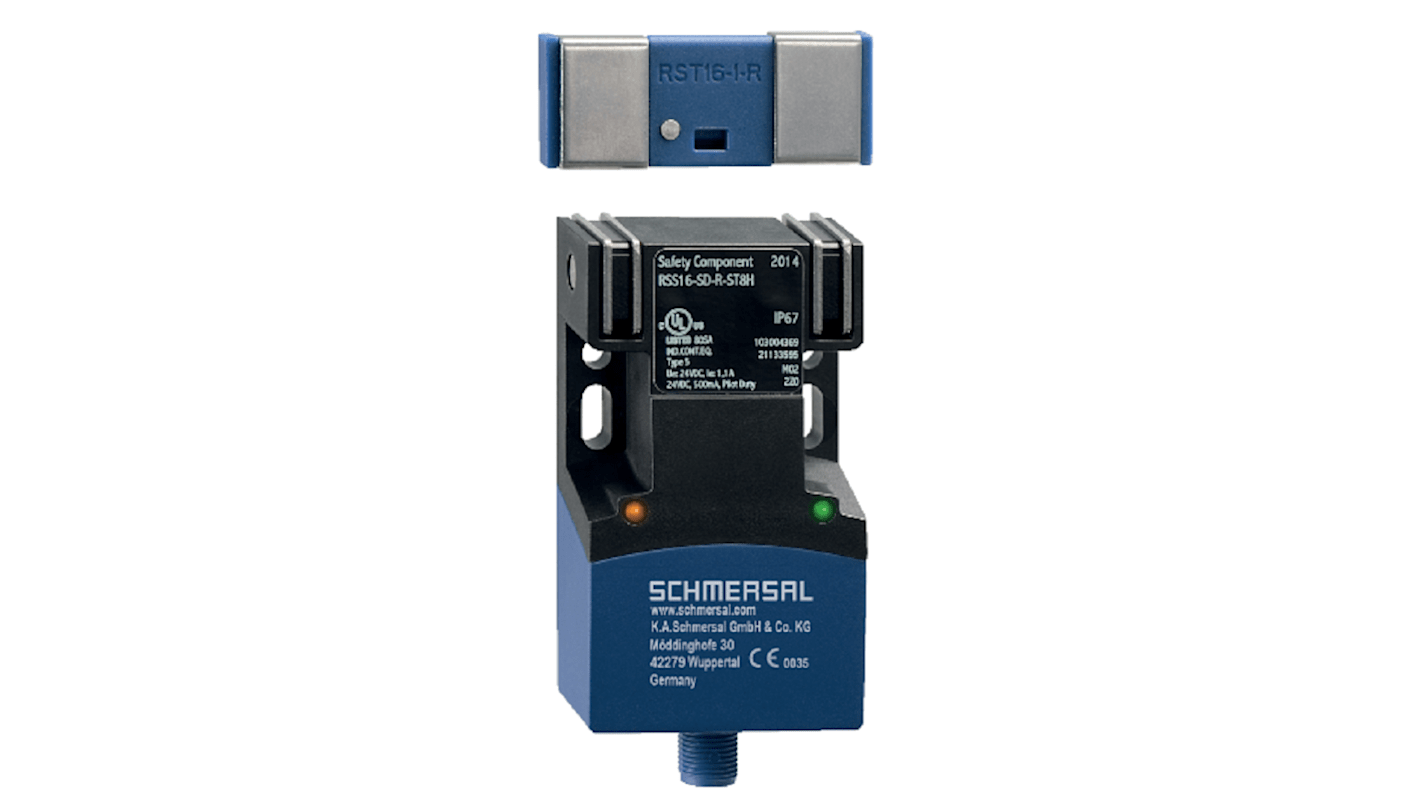 Schmersal Non-Flush RFID Non-Contact Safety Switch, 24V dc, Thermoplastic Housing, M12