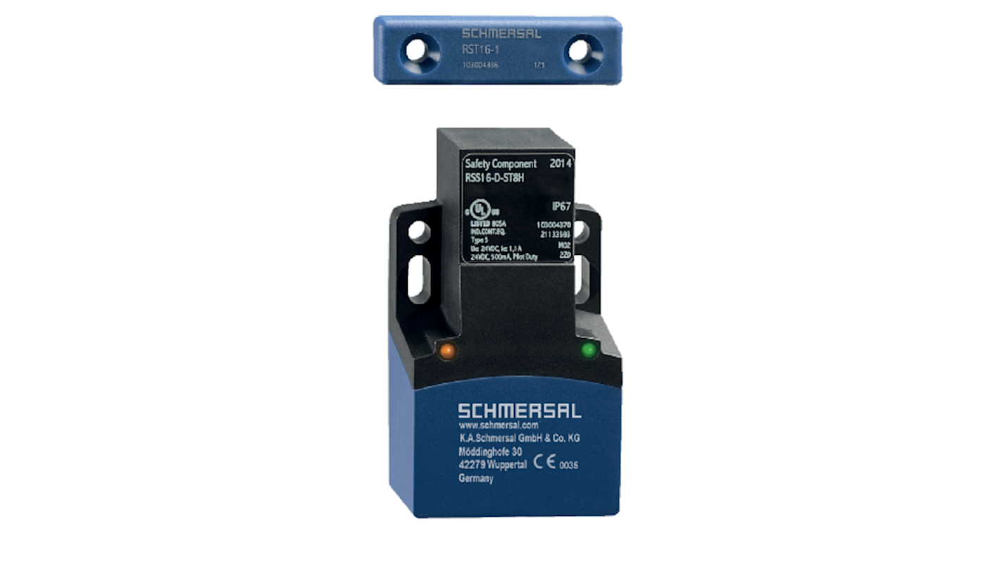 Schmersal Non-Flush RFID Non-Contact Safety Switch, 24V dc, Thermoplastic Housing, M12