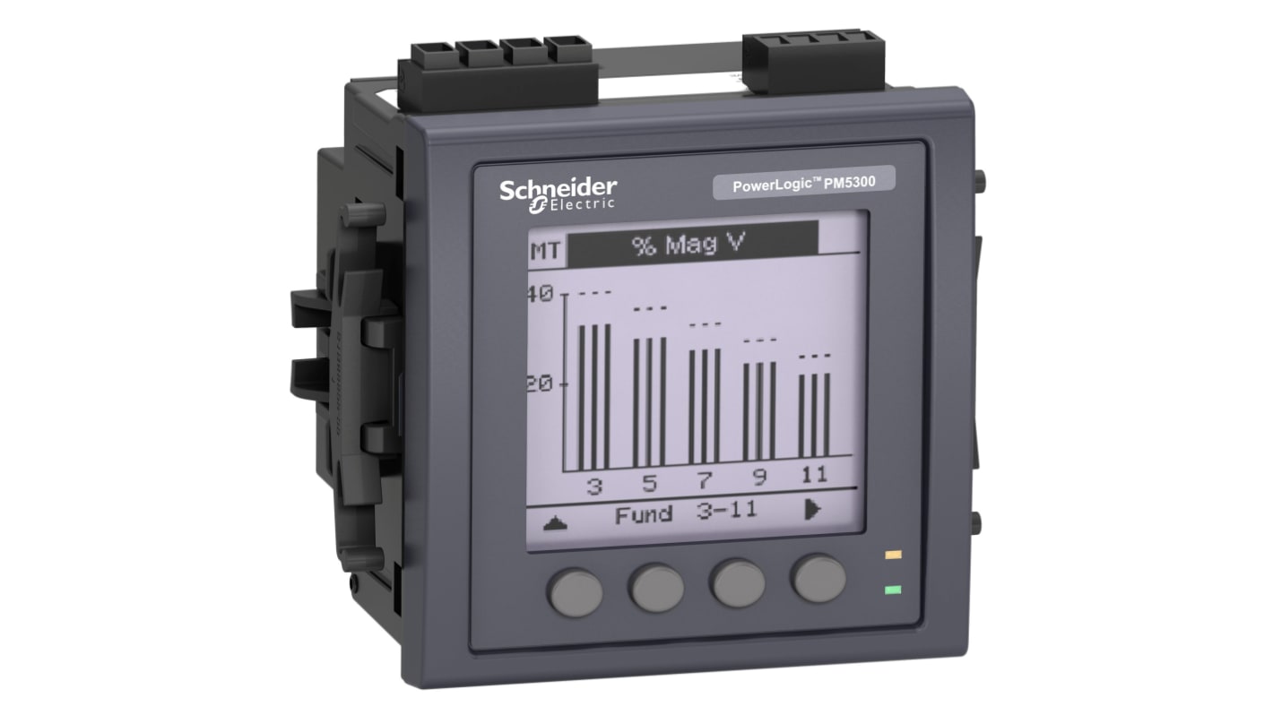 Medidor de energía Schneider Electric serie PM5341, display &#149; LCD retroiluminado, 1, 3 fases