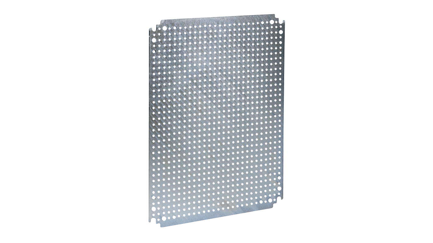 Schneider Electric Galvanised Steel Perforated Mounting Plate, 465mm H, 450mm W for Use with Spacial CRN, Spacial S3D,