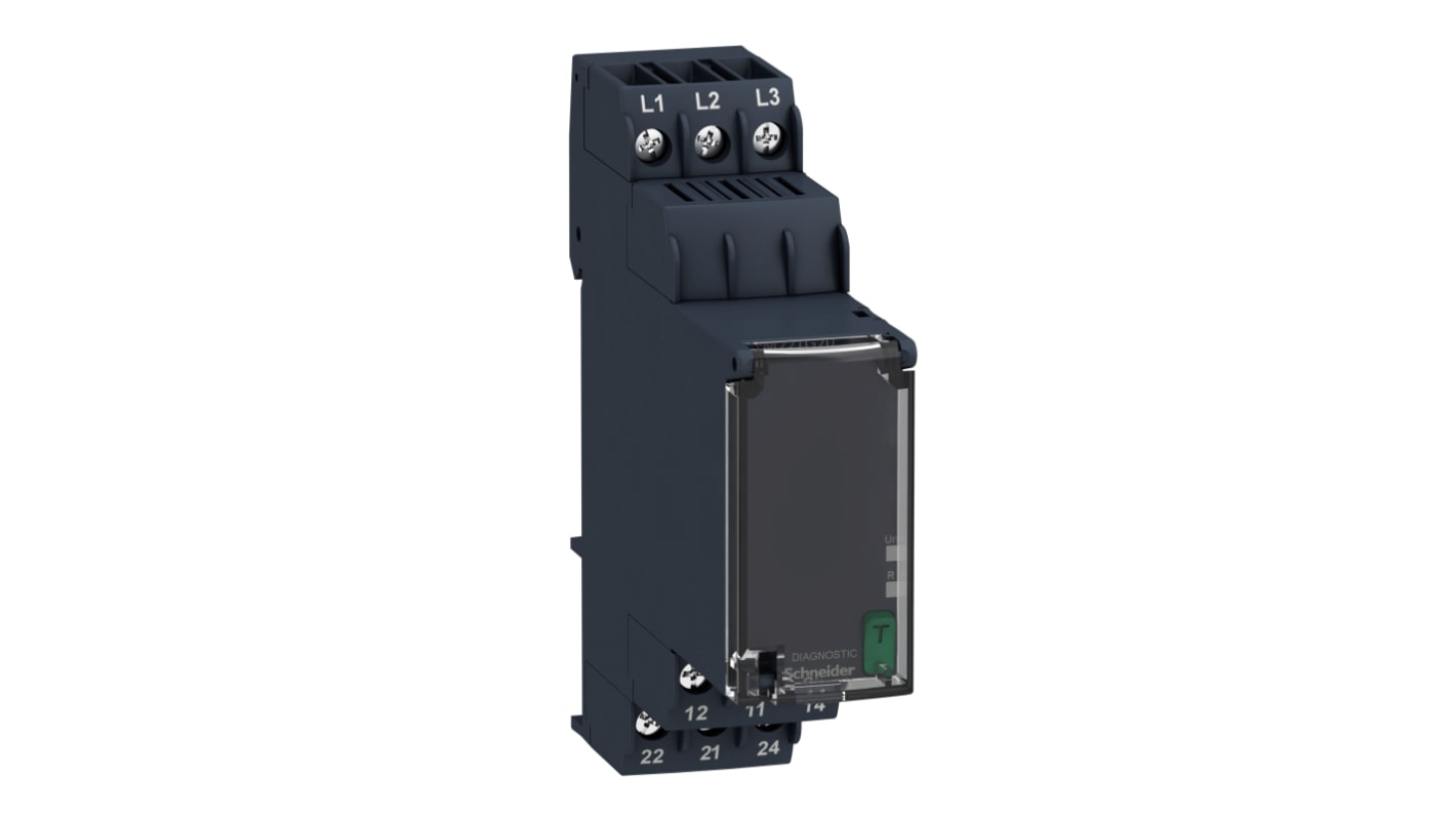 Schneider Electric Phase Monitoring Relay, 3 Phase, DPDT
