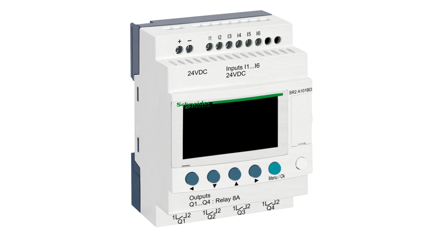 Schneider Electric Zelio Logic Logikmodul, 6 Eing. / 6 Digitaleing. Relais Ausg.Typ Diskret Eing.Typ