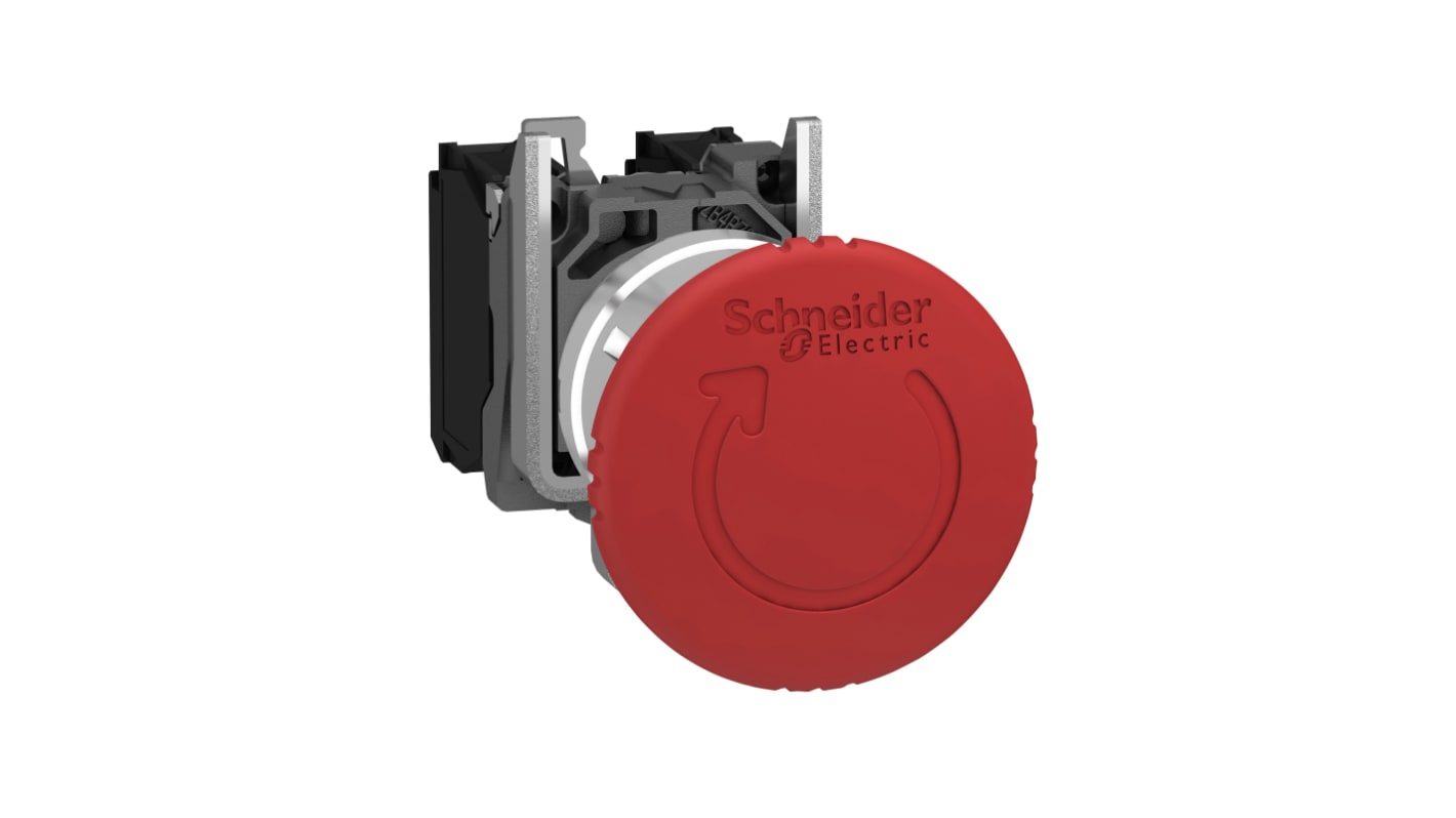 Schneider Electric Φ22mm急停按钮, 面板安装, 红色