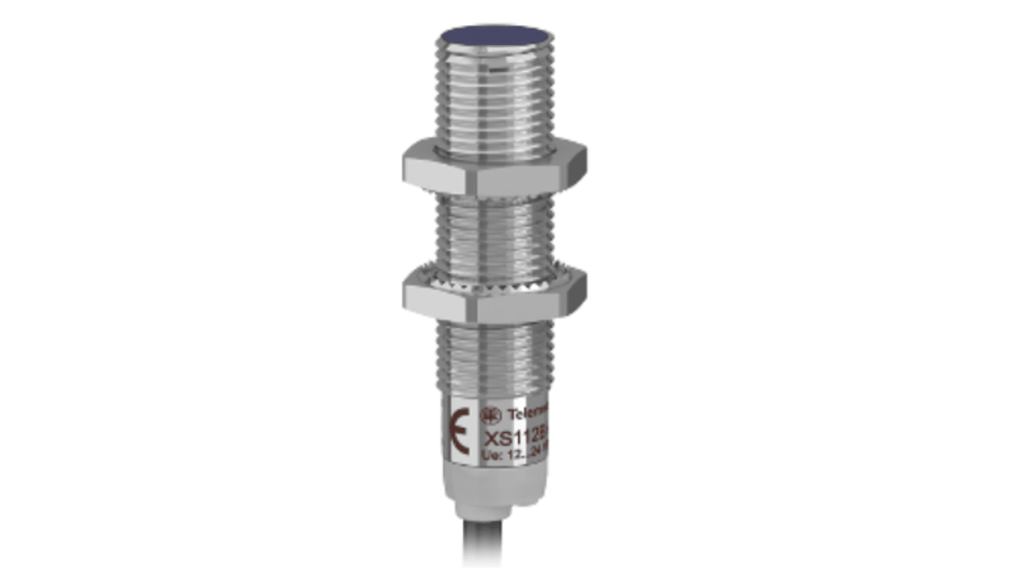 Telemecanique Sensors Inductive Barrel-Style Inductive Proximity Sensor, M12 x 1, 4 mm Detection, PNP Output, 24 V